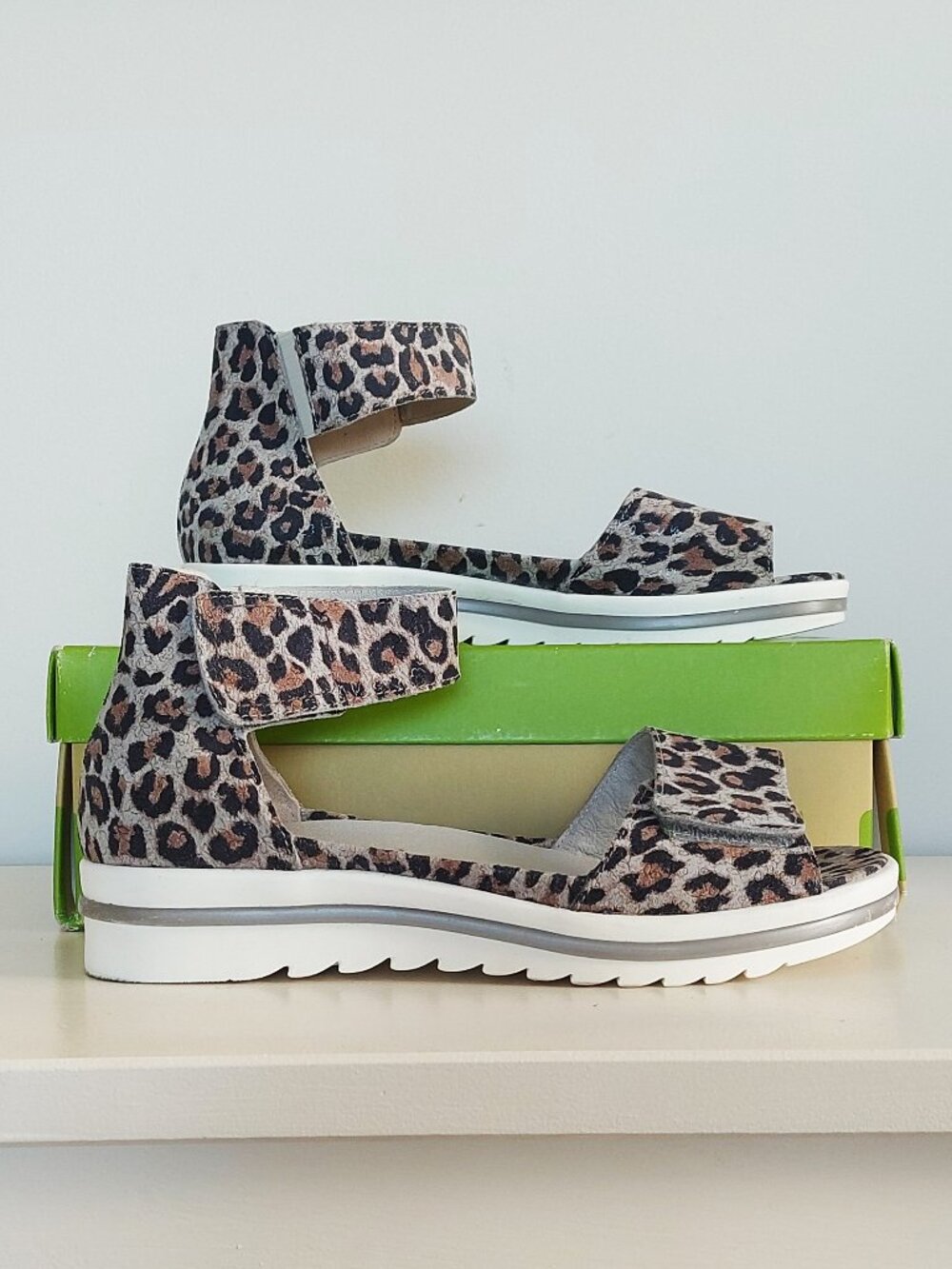 Waldlaufer Animal Print Adjustable Sandals - Removable Insole - Size 8  (NWOT)